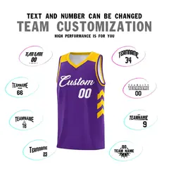 Purple White Classic Sets Sports Uniform Basketball Jersey 4