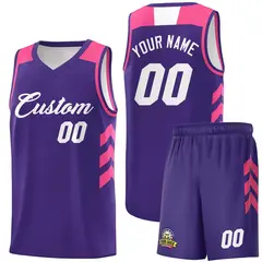 Purple White Classic Sets Sports Uniform Basketball Jersey