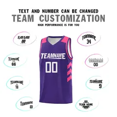 Purple White Classic Sets Sports Uniform Basketball Jersey 4