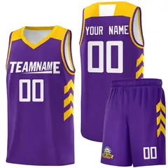 Purple White Classic Sets Sports Uniform Basketball Jersey