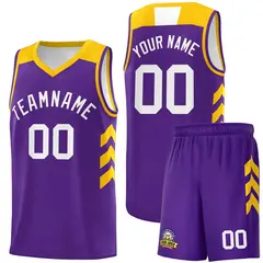 Purple White Classic Sets Sports Uniform Basketball Jersey