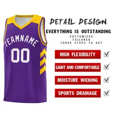 Purple White Classic Sets Sports Uniform Basketball Jersey 5