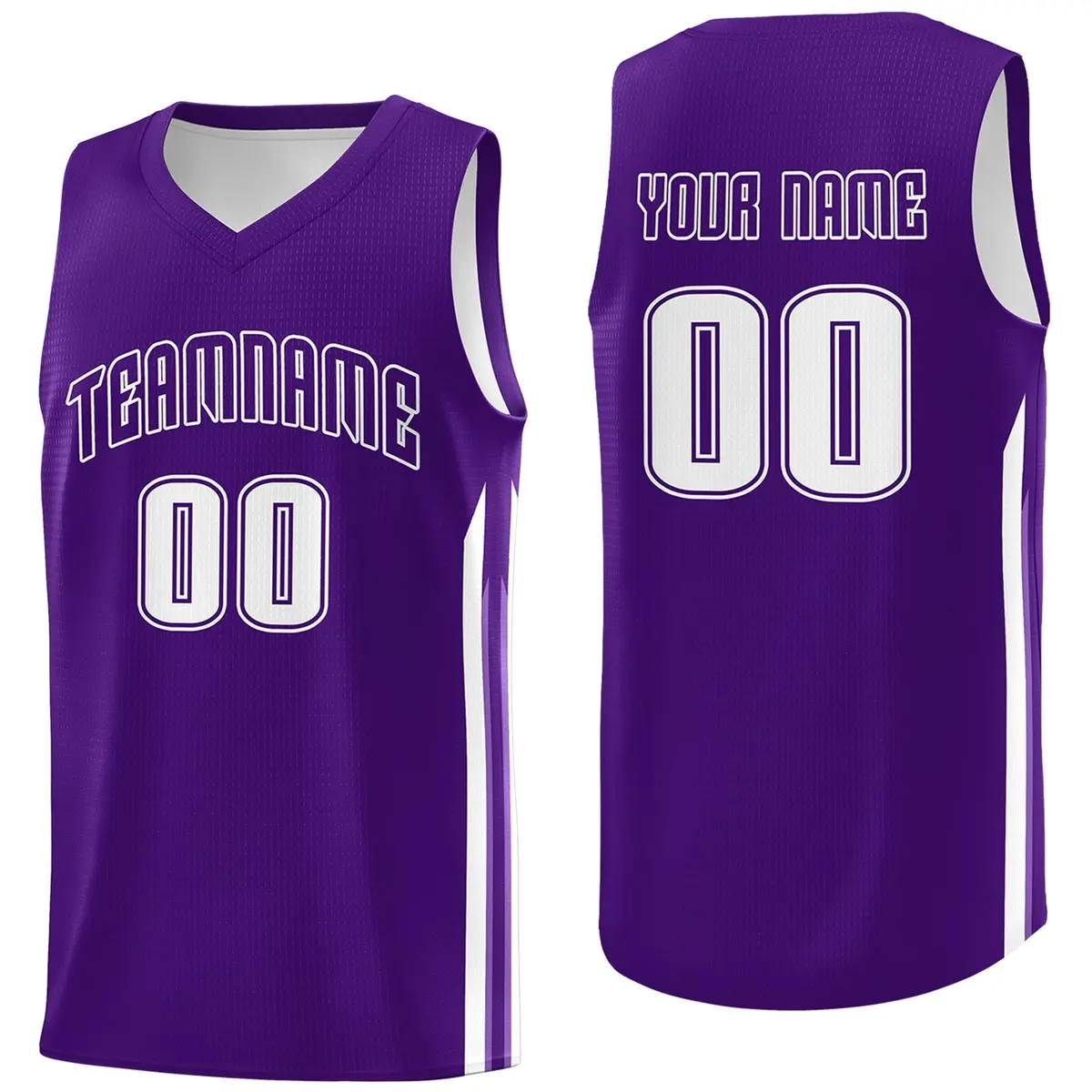 Purple White Classic Sport Basketball Jersey