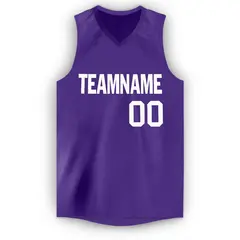 Purple White Classic Tank Top Basketball Jersey 5