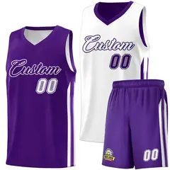 Purple White Double Side Sets Basketball Jersey