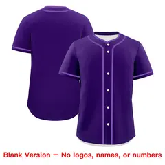 Purple White Father's Day Classic Baseball Jersey 7