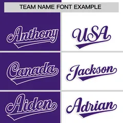 Purple White Four Squares Performance Polo Shirt 3