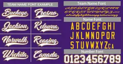 Purple White Gold Classic Authentic Baseball Jersey 3