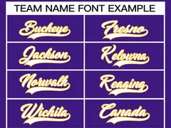 Purple White-Gold Classic Hockey Jersey 3