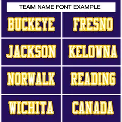 Purple White-Gold Classic Style Authentic Football Jersey 3
