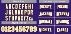 Purple White-Gold Classic Style Authentic Football Jersey 3