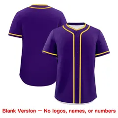 Purple White Gold Father's Day Classic Baseball Jersey 7