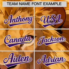 Purple White Gold Lion Graffiti Baseball Jersey 3