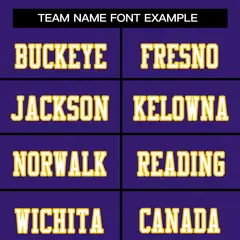 Purple White-Gold Mesh Football Jersey 3