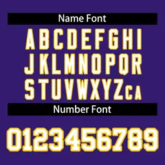 Purple White-Gold Mesh Football Jersey 4