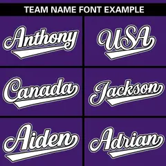 Purple White Gradient Ribbed Authentic Baseball Jersey 3
