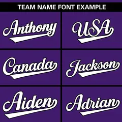 Purple White Gradient Ribbed Authentic Baseball Jersey 3