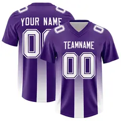 Purple White Gradient Vertical Stripe Football Jersey