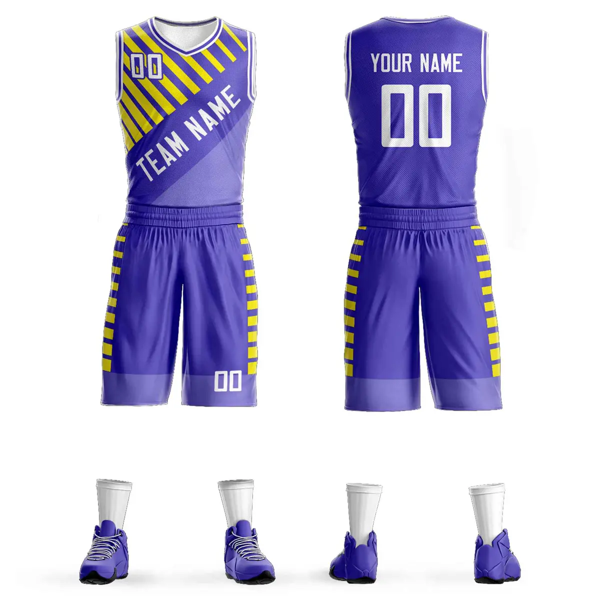 Purple White Graffiti Bar Pattern Sets Basketball Jersey