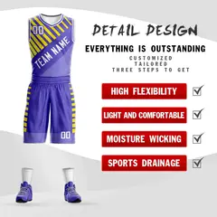 Purple White Graffiti Bar Pattern Sets Basketball Jersey 2