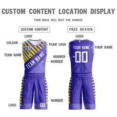 Purple White Graffiti Bar Pattern Sets Basketball Jersey 3