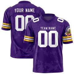 Purple White Graffiti Line Authentic Football Jersey 1
