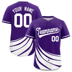 Purple White Graffiti Wind Mark Baseball Jersey 1