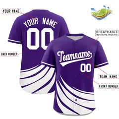 Purple White Graffiti Wind Mark Baseball Jersey 2