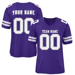 Purple White-Gray Classic Style Authentic Football Jersey