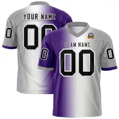 Purple White-Gray Gradient Fashion Authentic Football Jersey 1