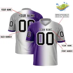 Purple White-Gray Gradient Fashion Authentic Football Jersey 2