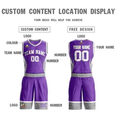 Purple White Gray Graffiti Lightning Basketball Jersey 3