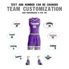 Purple White Gray Graffiti Lightning Basketball Jersey 4