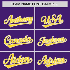 Purple White Grid Blur Pattern Baseball Jersey 3
