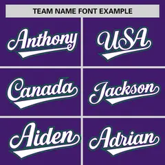 Purple White-Kelly Green Raglan Sleeves Baseball Jersey 3