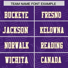 Purple White-Old Gold Graffiti Line Football Jersey 3