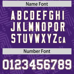 Purple White-Old Gold Graffiti Line Football Jersey 4