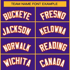 Purple White-Orange Classic Hockey Jersey 3