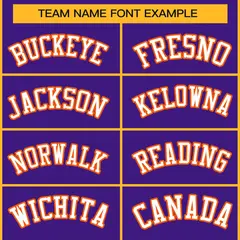 Purple White-Orange Classic Hockey Jersey 3
