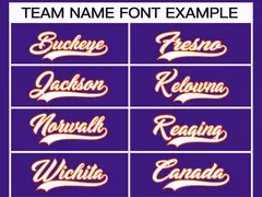 Purple White-Orange Classic Hockey Jersey 3