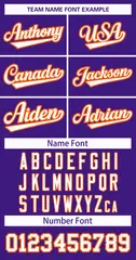 Purple White-Orange Classic Hockey Jersey 3