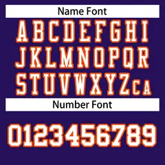 Purple White-Orange Classic Style Authentic Football Jersey 4