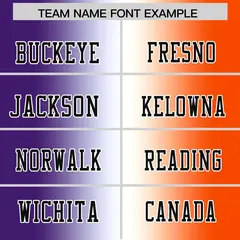 Purple White-Orange Gradient Football Jersey 3