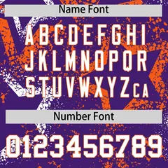 Purple White Orange Graffiti Star Ink Baseball Jersey 4