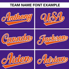 Purple White-Orange Varsity Full-Zip Raglan Letterman Baseball Jacket 7