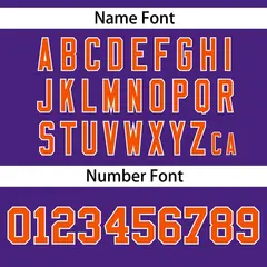 Purple White-Orange Varsity Full-Zip Raglan Letterman Baseball Jacket 8