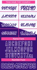 Purple White-Pink Color Block Varsity Full-Snap Baseball Jacket 3