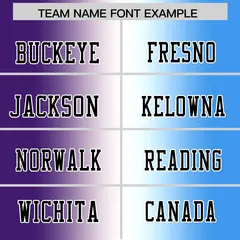 Purple White-Powder Blue Gradient Football Jersey 3