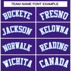 Purple White-Powder Blue Varsity Full-Snap Letterman Jacket 3
