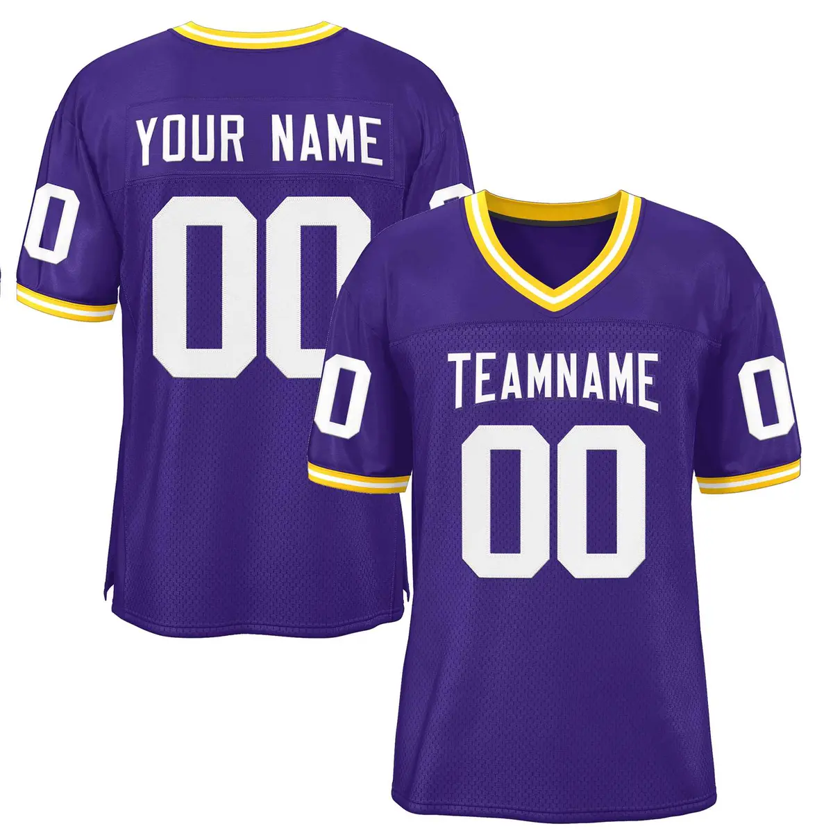 Purple White-Purple Classic Authentic Football Jersey